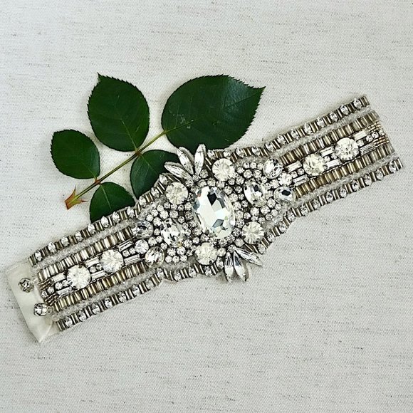 designer bracelet, crystal, statement bracelet - Picture 1 of 2